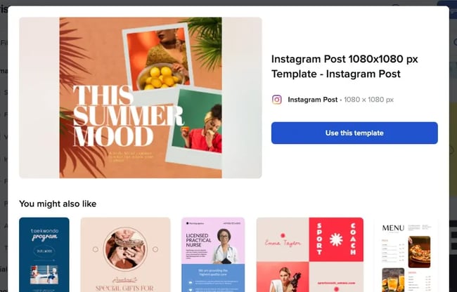 other ways to design instagram posts: Crello